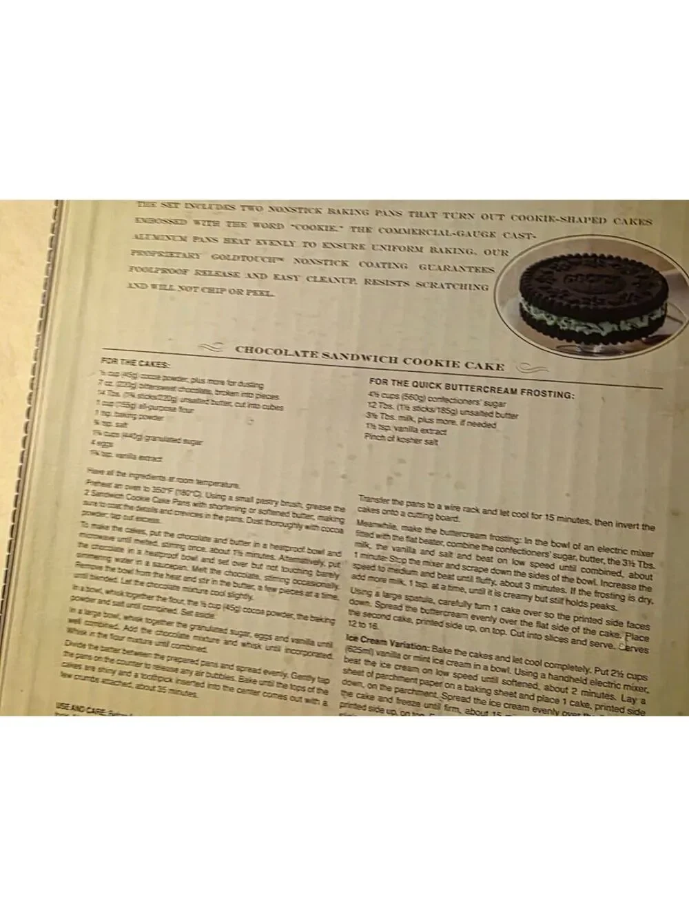 Williams Sonoma Sandwich Cookie Cake Pan Set 2 Piece